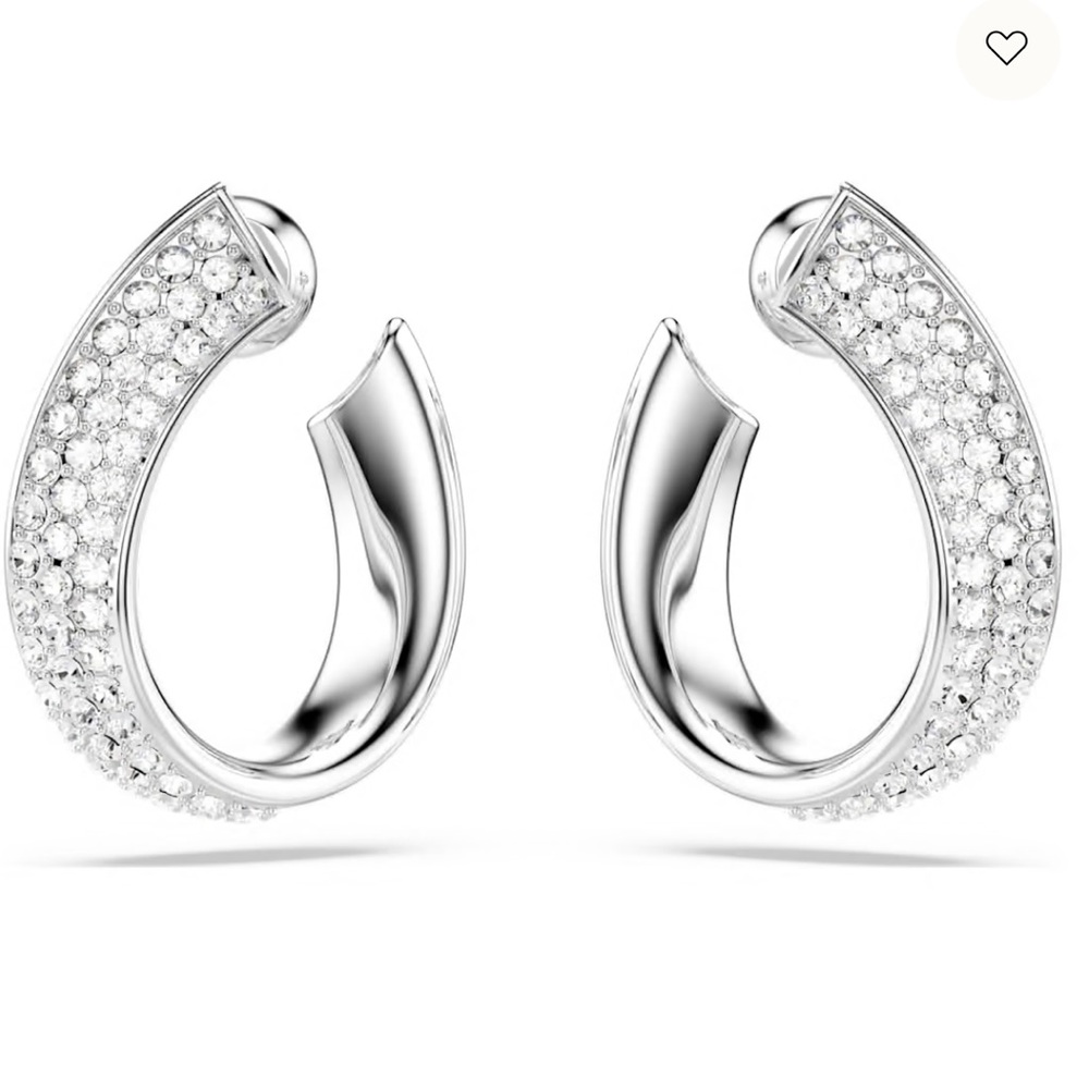Swarovski Silver Crystal Pave Earrings